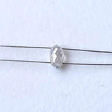 4x2.3mm Clear White Faceted Diamond Tear Drop Double Drill, Clear Briolette Bead, 0.15 Ct Diamond Drop For Jewelry - PPKJ179