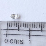 4x2.3mm Clear White Faceted Diamond Tear Drop Double Drill, Clear Briolette Bead, 0.15 Ct Diamond Drop For Jewelry - PPKJ179