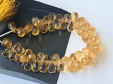 5x8 mm-8x10 mm Citrine Faceted Tear Drop Beads, Citrine Drop Briolettes, Citrine