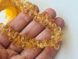 5x8 mm Citrine Faceted Tear Drop Beads, Citrine Drop Briolettes, Citrine Drop