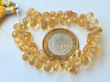 5x8 mm Citrine Faceted Tear Drop Beads, Citrine Drop Briolettes, Citrine Drop