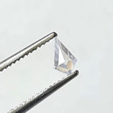 4.9x2.8mm White Shield 0.15 Cts Kite Shape Flat Back Diamond Cabochon, Loose Shield Diamond Faceted for Ring - PDD894
