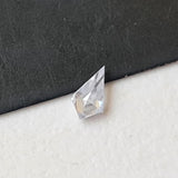 4.9x2.8mm White Shield 0.15 Cts Kite Shape Flat Back Diamond Cabochon, Loose Shield Diamond Faceted for Ring - PDD894