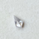 4.9x2.8mm White Shield 0.15 Cts Kite Shape Flat Back Diamond Cabochon, Loose Shield Diamond Faceted for Ring - PDD894