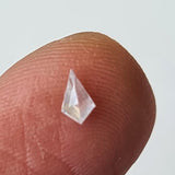 4.9x2.8mm White Shield 0.15 Cts Kite Shape Flat Back Diamond Cabochon, Loose Shield Diamond Faceted for Ring - PDD894