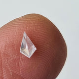 4.9x2.8mm White Shield 0.15 Cts Kite Shape Flat Back Diamond Cabochon, Loose Shield Diamond Faceted for Ring - PDD894