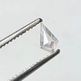 4.9x2.8mm White Shield 0.15 Cts Kite Shape Flat Back Diamond Cabochon, Loose Shield Diamond Faceted for Ring - PDD894