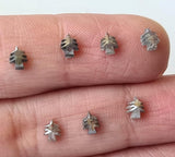 Salt And Pepper Christmas Tree Polished Diamond Loose Fancy Faceted Trees Diamond Charm Gifts, Statement Jewelry, Santa Pendant - PDD896