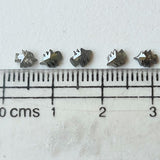 Salt And Pepper Christmas Tree Polished Diamond Loose Fancy Faceted Trees Diamond Charm Gifts, Statement Jewelry, Santa Pendant - PDD896