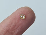 Rose Cut Diamond, 3.1mm Single Loose Natural Light Yellow Round Rose Cut Diamond Cabochon For Ring - PDD947