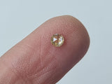 Natural Light Yellow Round Rose Cut Diamond For Ring, Single Loose 3.4mm Rose Cut Diamond Cabochon - PDD897