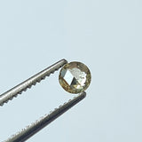 Rose Cut Diamond, 3.1mm Single Loose Natural Light Yellow Round Rose Cut Diamond Cabochon For Ring - PDD947