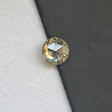 Rose Cut Diamond, 3.1mm Single Loose Natural Light Yellow Round Rose Cut Diamond Cabochon For Ring - PDD947