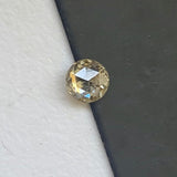 Natural Light Yellow Round Rose Cut Diamond For Ring, Single Loose 3.4mm Rose Cut Diamond Cabochon - PDD897