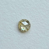 Natural Light Yellow Round Rose Cut Diamond For Ring, Single Loose 3.4mm Rose Cut Diamond Cabochon - PDD897