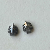 Salt And Pepper Christmas Tree Polished Diamond, Loose Fancy Faceted Trees Diamond Charm Gifts, Statement Jewelry, Santa Pendant - PDD902