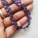 6-7mm African Amethyst Micro Faceted Heart Shaped Briolette, Purple Faceted Heart Amethyst (20Pcs To 40Pcs) - PAG28