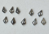 Salt And Pepper Diamond Kite Cut, 5x3mm Fancy Kite Diamond Cabochon For Engagement Ring & Wedding Ring Gifts For Her - PDD904