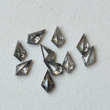 Salt And Pepper Diamond Kite Cut, 5x3mm Fancy Kite Diamond Cabochon For Engagement Ring & Wedding Ring Gifts For Her - PDD904