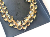 5-6mm Citrine Faceted Heart Briolettes, Natural Heart Beads Citrine for Jewelry (10Pcs To 20Pcs) - PAG30