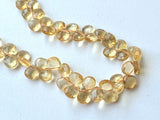 5-6mm Citrine Faceted Heart Briolettes, Natural Heart Beads Citrine for Jewelry (10Pcs To 20Pcs) - PAG30