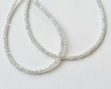 2-2.5mm Round Bead Faceted Rondelle Diamond, Lab Grown Diamond Loose For Necklace and Bracelet Beautiful Lab Grown (2IN to 8IN) - APLD2