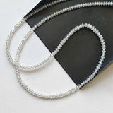 2-2.5mm Round Bead Faceted Rondelle Diamond, Lab Grown Diamond Loose For Necklace and Bracelet Beautiful Lab Grown (2IN to 8IN) - APLD2
