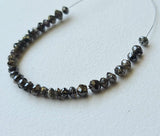 2.5-3mm Cognac Brown Sparkling Faceted Diamond Rondelle Beads, Diamond Beads Rondelles For Jewelry (2Pcs To 10Pcs) - PDD889