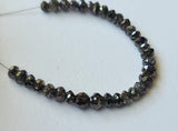 2.5-3mm Cognac Brown Sparkling Faceted Diamond Rondelle Beads, Diamond Beads Rondelles For Jewelry (2Pcs To 10Pcs) - PDD889