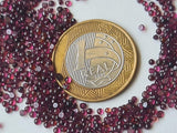 1.5-2.5mm Garnet Round Cabochons, Garnet Flat Back Plain Round Cabochons