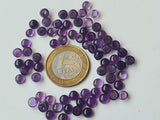 8-10mm Amethyst Cabochon, Amethyst Round Plain Cabochons For Jewelry