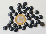 8mm Black Onyx Cabochon, Black Onyx Gems, Onyx RoseCut Gemstones, Black Onyx