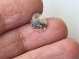 8.9x7.9mm Salt And Pepper Diamond Slice, 0.41 Cts Huge Rare Faceted Salt & Pepper Polki Slice Loose Diamond for Jewelry - PDD990