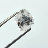 8.9x7.9mm Salt And Pepper Diamond Slice, 0.41 Cts Huge Rare Faceted Salt & Pepper Polki Slice Loose Diamond for Jewelry - PDD990