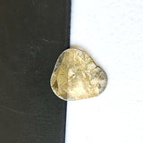 8x7.5mm Salt And Pepper Diamond Slice, 0.35 Cts Huge Rare Faceted Salt & Pepper Polki Slice Loose Diamond for Jewelry - PDD991