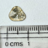 8x7.5mm Salt And Pepper Diamond Slice, 0.35 Cts Huge Rare Faceted Salt & Pepper Polki Slice Loose Diamond for Jewelry - PDD991