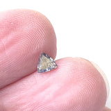 Salt And Pepper Trillion Diamond, CONFLICT FREE 4mm, 0.23Ct Triangle Shaped Flat Back Cabochon Faceted Diamond For Ring - PDD992