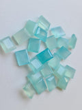 11mm Aqua Chalcedony Emerald Cut, Aqua Blue Cabochons (5Pcs To 50 Pcs)