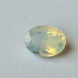 7.3x10.2mm Huge Ethiopian Opal, Oval Faceted Opal, Fancy Cut Stone For Ring, Faceted Cabochon, 1.3 ct