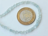 4 mm To 5 mm Each Aquamarine Rough Nuggets, Aquamarine Raw Nuggets, 8 Inch