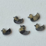 Salt And Pepper Duck Polished Diamond Loose Fancy Faceted Bird Diamond Charm Gifts, Statement Jewelry, Duck Pendant - PDD907