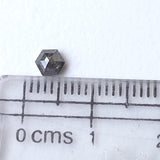 4.5x3.9mm Salt And Pepper 0.34 Cts Fancy Hexagon Shape Rose Cut Diamond, Flat Back Hexagon Loose Diamond for Ring - PDD892