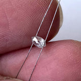 4x2.3mm Clear White Faceted Diamond Tear Drop Double Drill, Clear Briolette Bead, 0.15 Ct Diamond Drop For Jewelry - PPKJ179