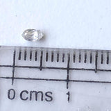 4x2.3mm Clear White Faceted Diamond Tear Drop Double Drill, Clear Briolette Bead, 0.15 Ct Diamond Drop For Jewelry - PPKJ179
