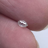 4x2.3mm Clear White Faceted Diamond Tear Drop Double Drill, Clear Briolette Bead, 0.15 Ct Diamond Drop For Jewelry - PPKJ179