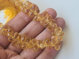 5x8 mm-8x10 mm Citrine Faceted Tear Drop Beads, Citrine Drop Briolettes, Citrine