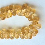 5x8 mm Citrine Faceted Tear Drop Beads, Citrine Drop Briolettes, Citrine Drop