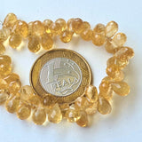 4x7 mm-7x11 mm Citrine Faceted Tear Drop Beads, Citrine Briolettes For Jewelry