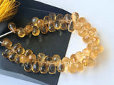 4x7 mm-7x11 mm Citrine Faceted Tear Drop Beads, Citrine Briolettes For Jewelry
