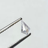 4.9x2.8mm White Shield 0.15 Cts Kite Shape Flat Back Diamond Cabochon, Loose Shield Diamond Faceted for Ring - PDD894